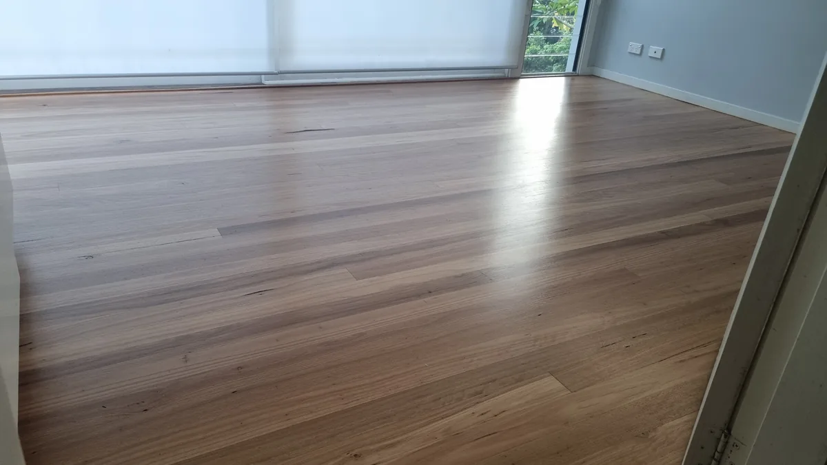 Restored timber floorboards
