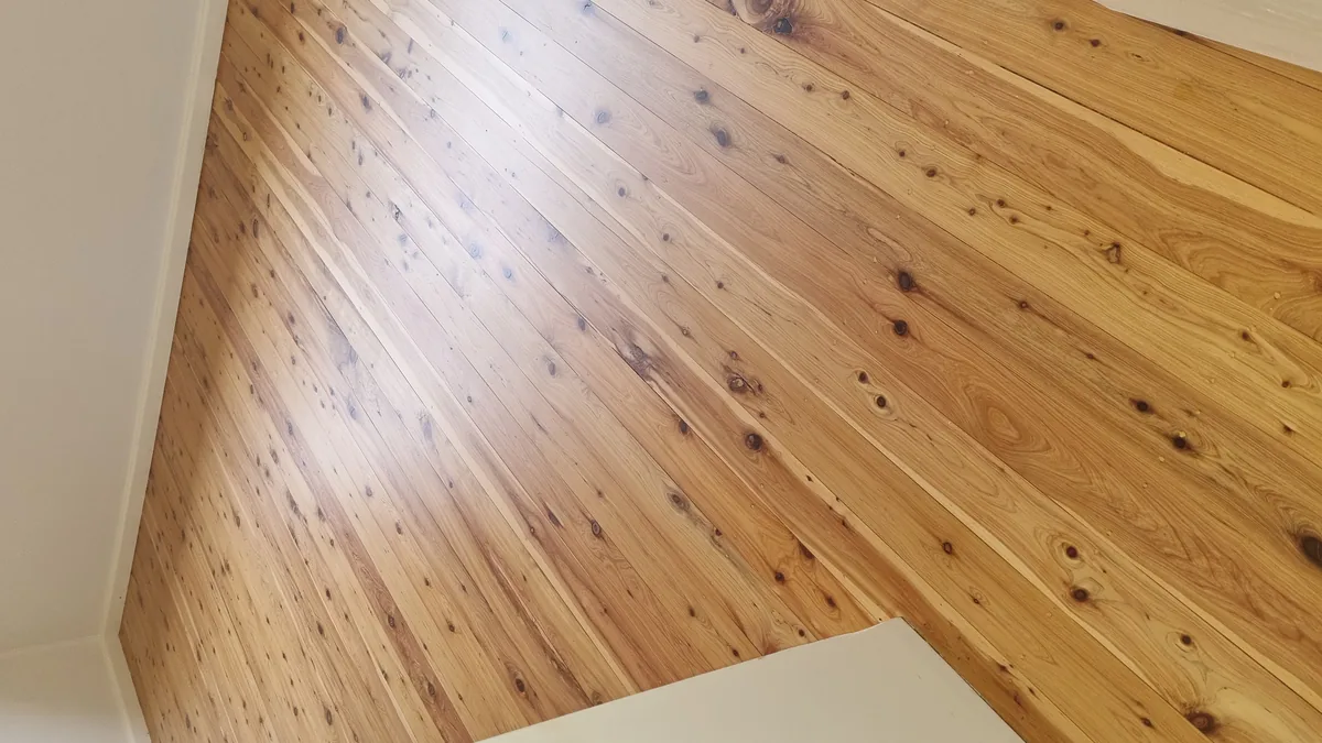 Floor sanding in progress